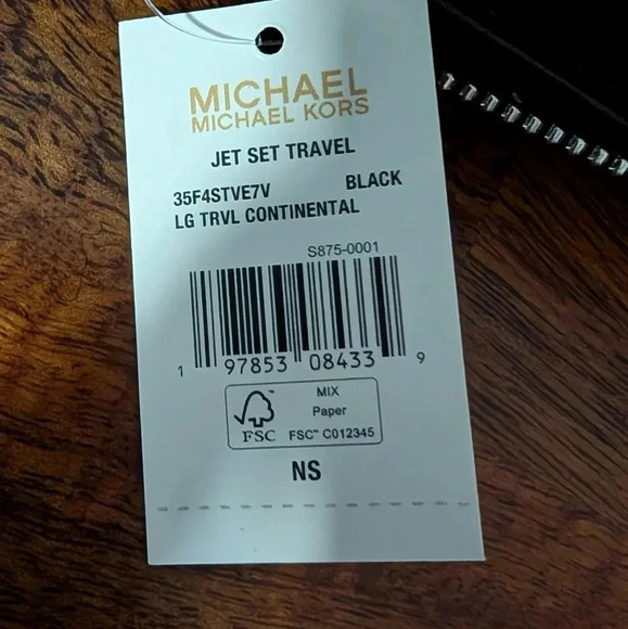 NWT Michael Kors Jet Set Travel Large Metallic Continental Wallet - Picture 7 of 9